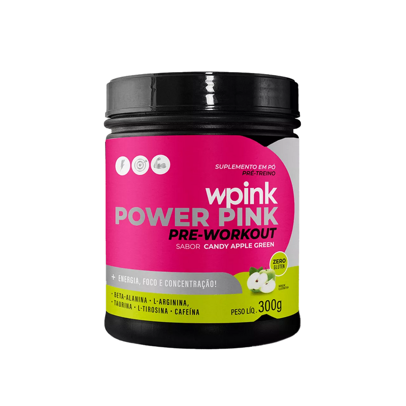super power pink de maçã verde - pré-treino – 300g