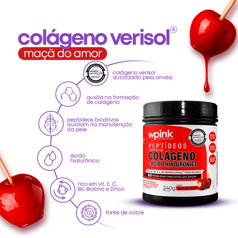 colágeno de maçã do amor - 240g - the supply