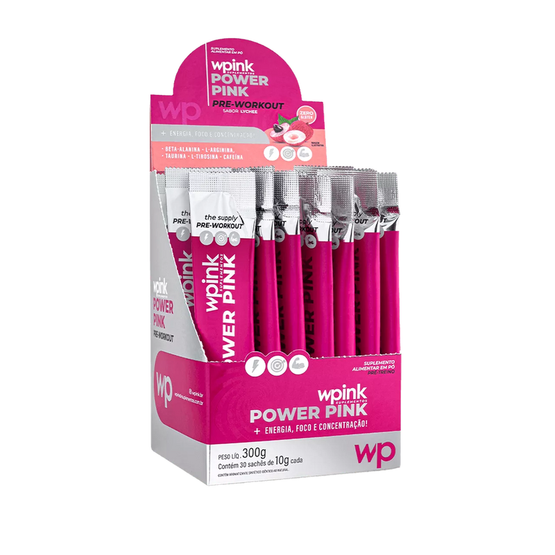 power pink de lichia - pré-treino – 300g